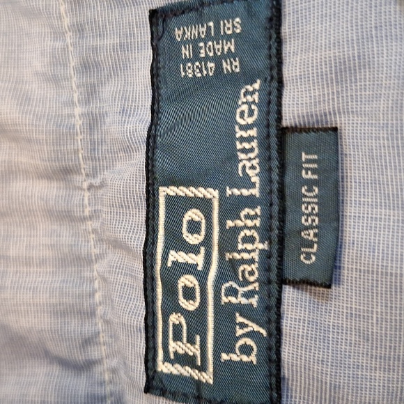 Polo Ralph Lauren Seersucker Blue Striped Sz 48B Classic Fit Shorts 8.5" Inseam - Picture 1 of 8